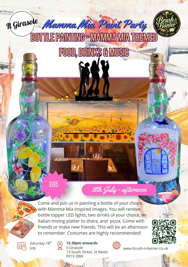Mamma Mia Bottle Painting Event